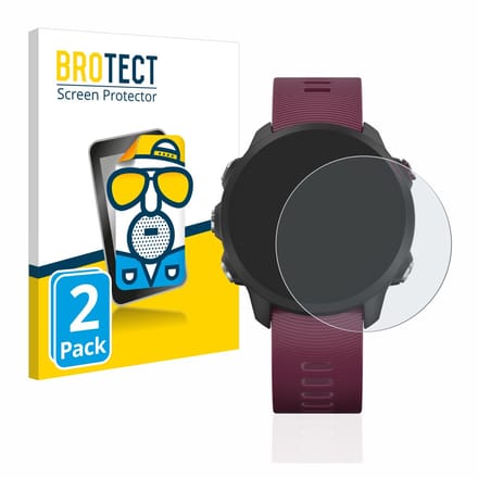 BROTECT - Screenprotector voor Garmin Forerunner 245 / 245 Music / 45 - Folie Beschermfolie matte 2 Stuks