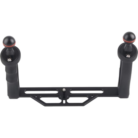 Dubbele Handgreep Aluminium Tray Stabilisator Rig Duiken Onderwater Camera Behuizingen Tray black