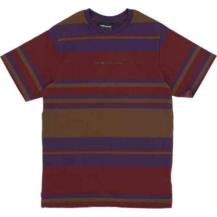 Heren Stone Stripe Tee bordeaux T-shirt