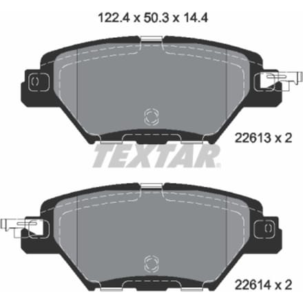 Remblokset TEXTAR 2261301, achter