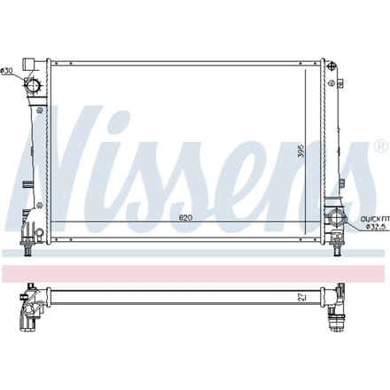 Radiator, motorkoeling NISSENS 617863