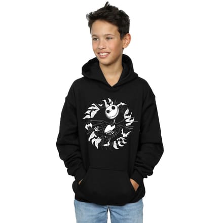 Disney Jongens Nightmare Before Christmas Jack Bat Circle Hoodie (Zwart)