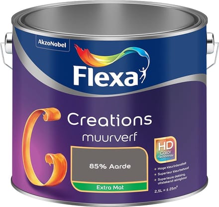 Flexa - Creations Muurverf Extra Mat - 85% Aarde - Mengverf - 2,5 L