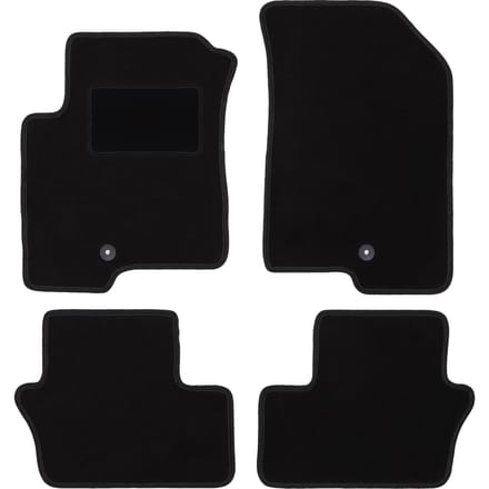 Zwarte velours vloermatten voor: Dodge Caliber hatchback (2006-2011)