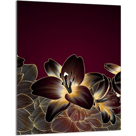 TMK ArtDeko Orchidea - Glazen Snijplank - 40x52 cm - Geharde Glas - Antibacterieel