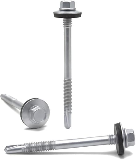 Zelfborende Schroeven - Sandwichpaneel Schroeven - Stalen Constructies - 25mm Boorcapaciteit - 6.3x185 mm - Grijs