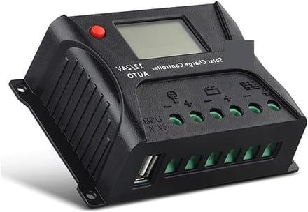 Zonne Laadregelaar - Accu Controller - Accu Beheer - LCD Display - 20A - Zwart