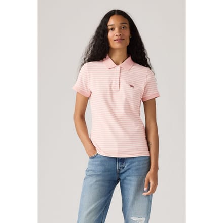 Levi's Levis Hm Polo Marigold Stripe Peachskin Maat: M | Poloshirts Outlet | Dames | Roze