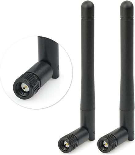 2 Stuks 2.4G Wifi Antenne met SMA Stekker | 3dBi Omni WLAN Antenne voor Router, PC & Bluetooth