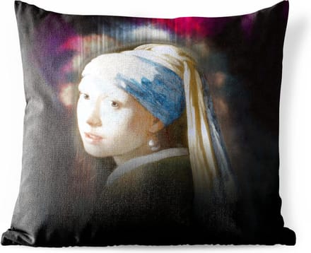 Buitenkussen Weerbestendig - Het meisje met de parel - Vermeer - Kunst - 50x50 cm