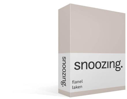 Snoozing flanel laken - 280x300 cm - Extra breed - Zand