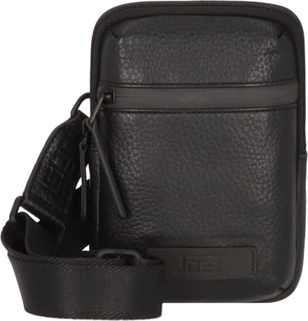 JOST Leren Schoudertas Stockholm Pouch Black Zwart
