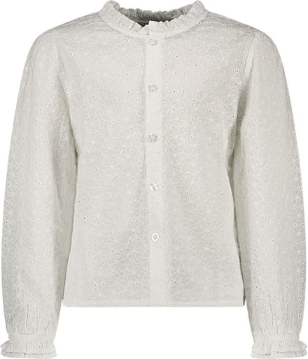 B.Nosy Meisjes blouse embroidery - Fee - Ecru
