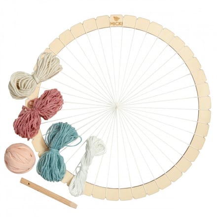 Micki houten weefraam - creatief speelgoed rond 30cm voor kinderen.