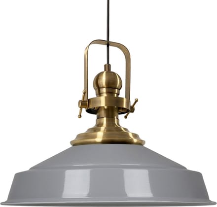 Bamyum Plafondlampen Metaal E27 Hanglamp Armatuur Lichtkap Industriële Retro Lampenkap - Grijs