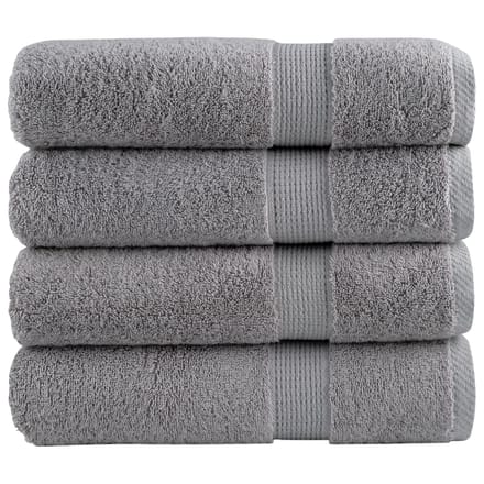 vidaXL - Handdoeken - SOLUND - 4 - st - 600 - g/m² - 50x100 - cm - grijs