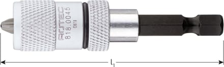 Rotec Magn.bith E6,3x65mm voor snelbouwschroef incl. 1 bit PH2R