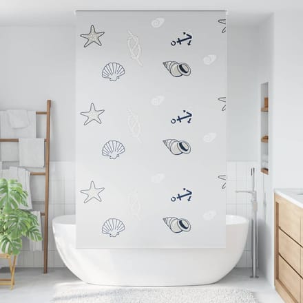 vidaXL - Doucherolgordijn - 120x240 - cm - stofbreedte - 116 - cm