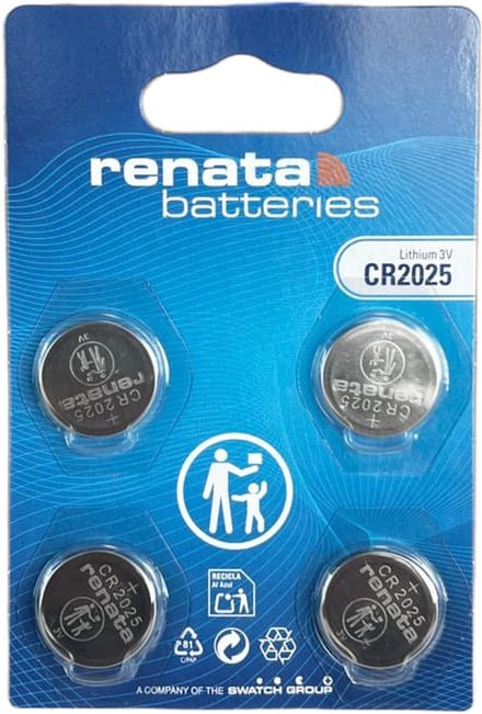 Renata - Knoopcel batterijen - CR2025 - Lithium - 3V - 4 stuks
