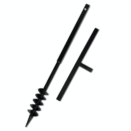 vidaXL - Grondboor - met - handvat - en - schroefkop - (dubbele - schroef) - 80 - mm - (zwart)