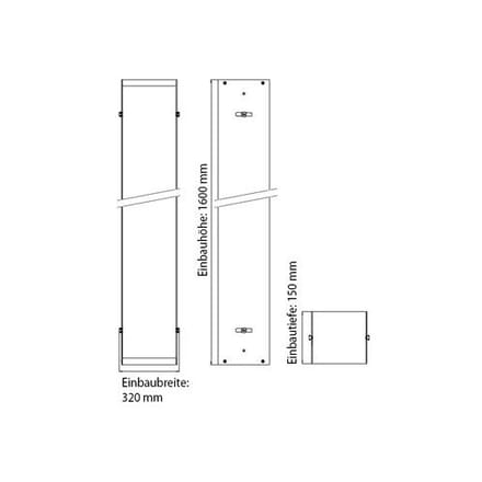 Emco asis installation frame for modules 300 with 158.4 cm height