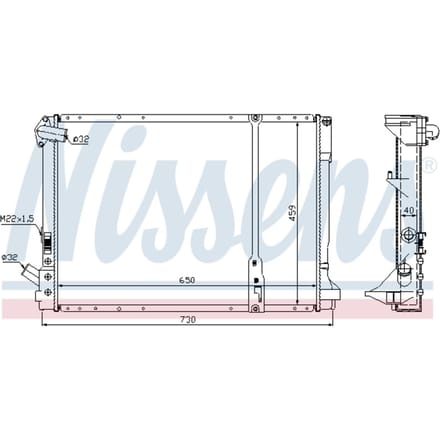 Radiator, motorkoeling NISSENS 63976A