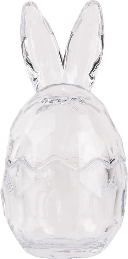 Clayre & Eef Glazen potje Ei Ø 9x17 cm Transparant Glas