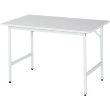 RAU werktafel, melamine blad, 1250 x 800 x 800-850 mm