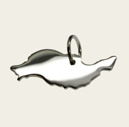Zilveren Landkaart Lanzarote ketting hanger