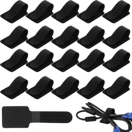 Solidchoice - 20 Pairs Zelfklevende Kabelhouders voor Onder Bureau