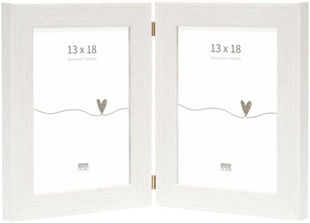 Deknudt Frames fotolijst S41VF1 H2V - wit - tweeluik -  2x 13x18 cm