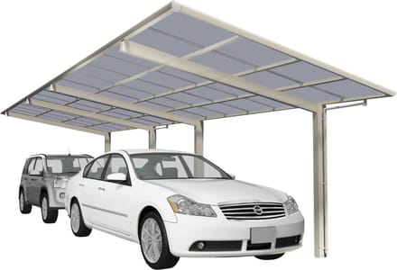 Ximax - 76111 - Aluminium Carport Linea Type 60 Tandem Inox look