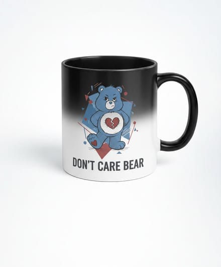 Don't Care Bear Magic Mok - Zwarte Magische Mok met Verrassing