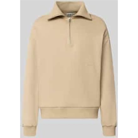 Regular fit sweatshirt van katoenmix met schipperskraag