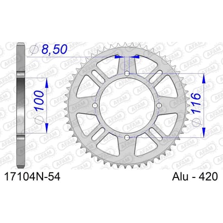 Tandwiel Afam 420 54 dents