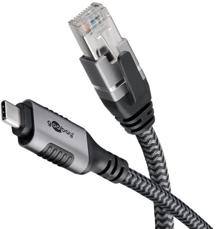 Goobay Ethernetkabel USB-C 3.1 naar RJ45, 5 m, sluit router