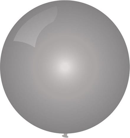 Topballon metallic zilver 6 stuks - 91 cm