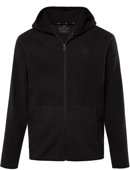 JAY-PI - Heren - Fleecejack ultralicht capuchon - Zwart - Maat XL
