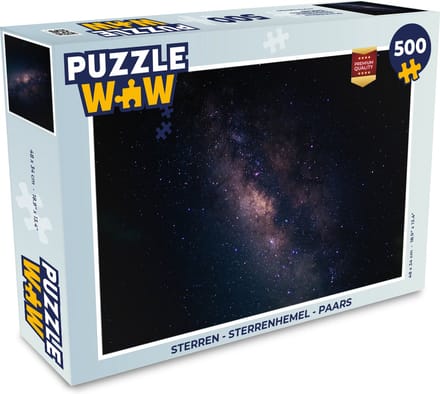 Puzzel Sterren - Sterrenhemel - Paars - Legpuzzel - Puzzel 500 stukjes
