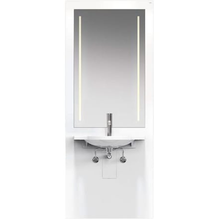 HEWI S 50 washbasin module with LED light mirror S50.01.212010
