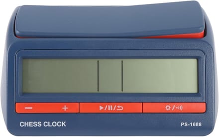 Schaakklok - Schaaktimer Digitale Klok - Toernooi Spel - Groot Scherm Pauze - 19D x 11B x 7H cm - Zwart