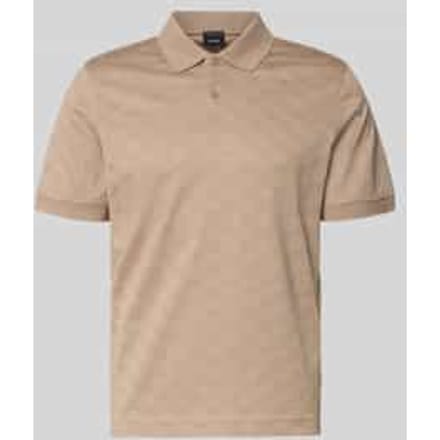 modern fit poloshirt met structuurpatroon model 'Roberto'
