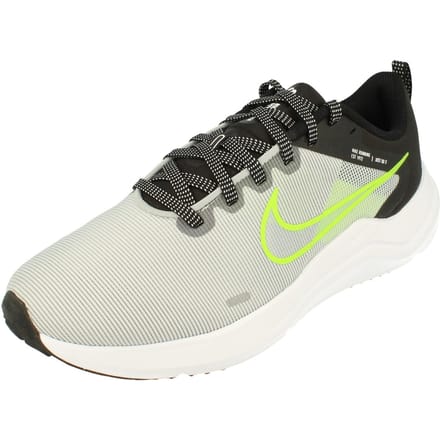 Nike Downshifter 12 - Maat 45.5 - Heren Hardloopschoenen - Grijs/Groen/Zwart