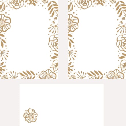 briefpapier en enveloppen Bloemen Goud A4