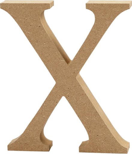 Letter, X, H: 13 cm, dikte 2 cm, 1 stuk
