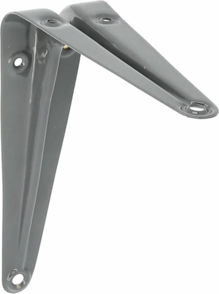 AMIG Plankdrager/planksteun van metaal - gelakt grijs - 100 x 125 mm