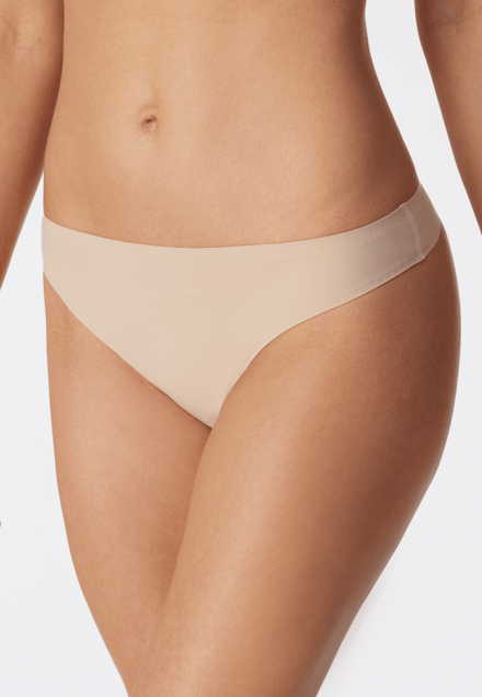 SCHIESSER Invisible Soft string (1-pack) - dames string microvezel zandkleur