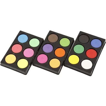 Waterverf in palet, d: 44 mm, 1 set