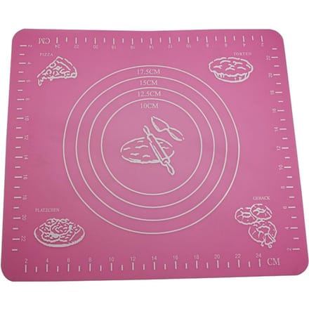 Bakken Siliconen Kneedmat Anti-aanbak Deeg Rolvel Pad (Roze 26 * 29cm) Pink white