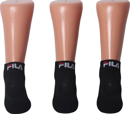 Fila - Ankle Socks 3-Pack - Zwarte Sokken - 35 - 38 - Zwart
